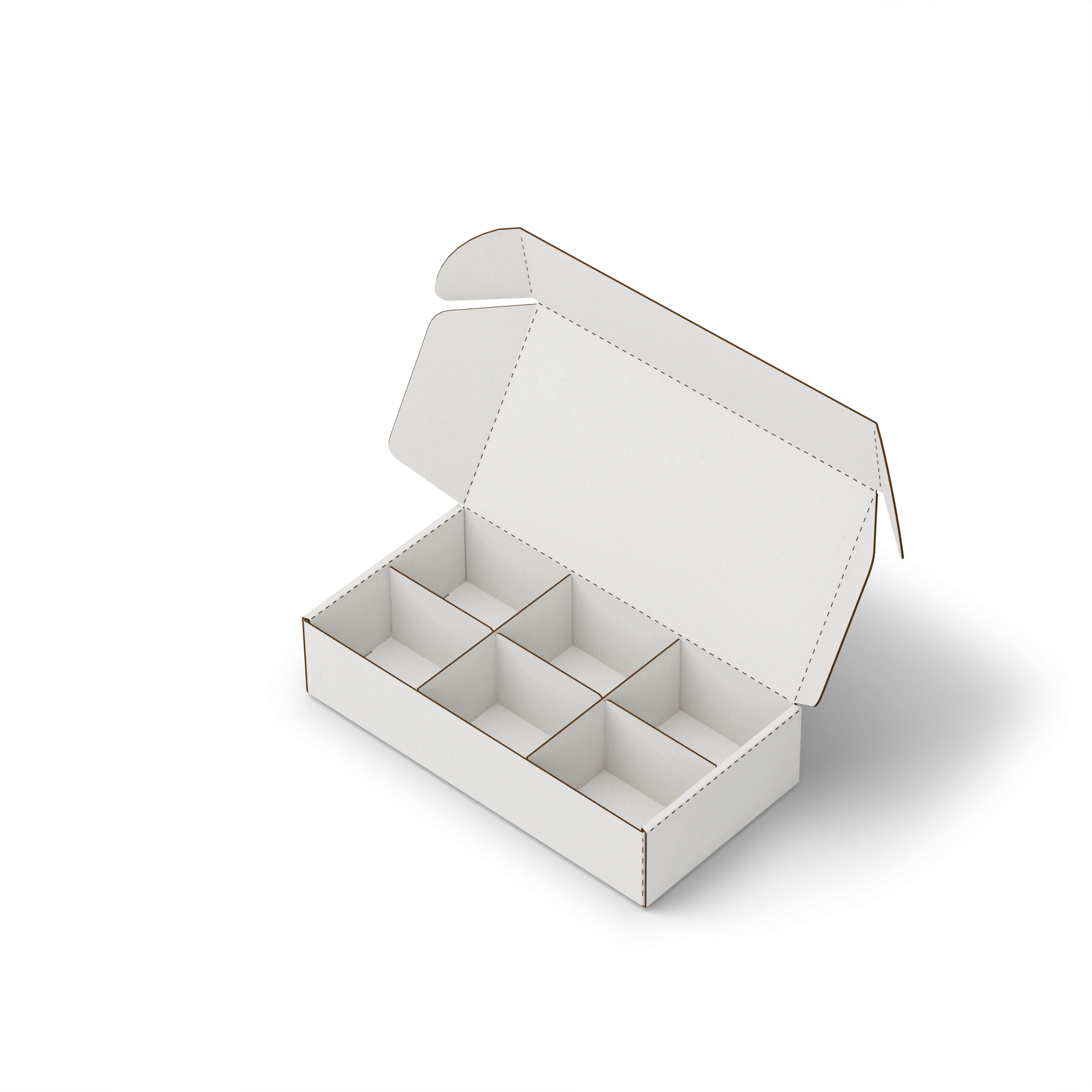 Самосборная коробка с разделителями