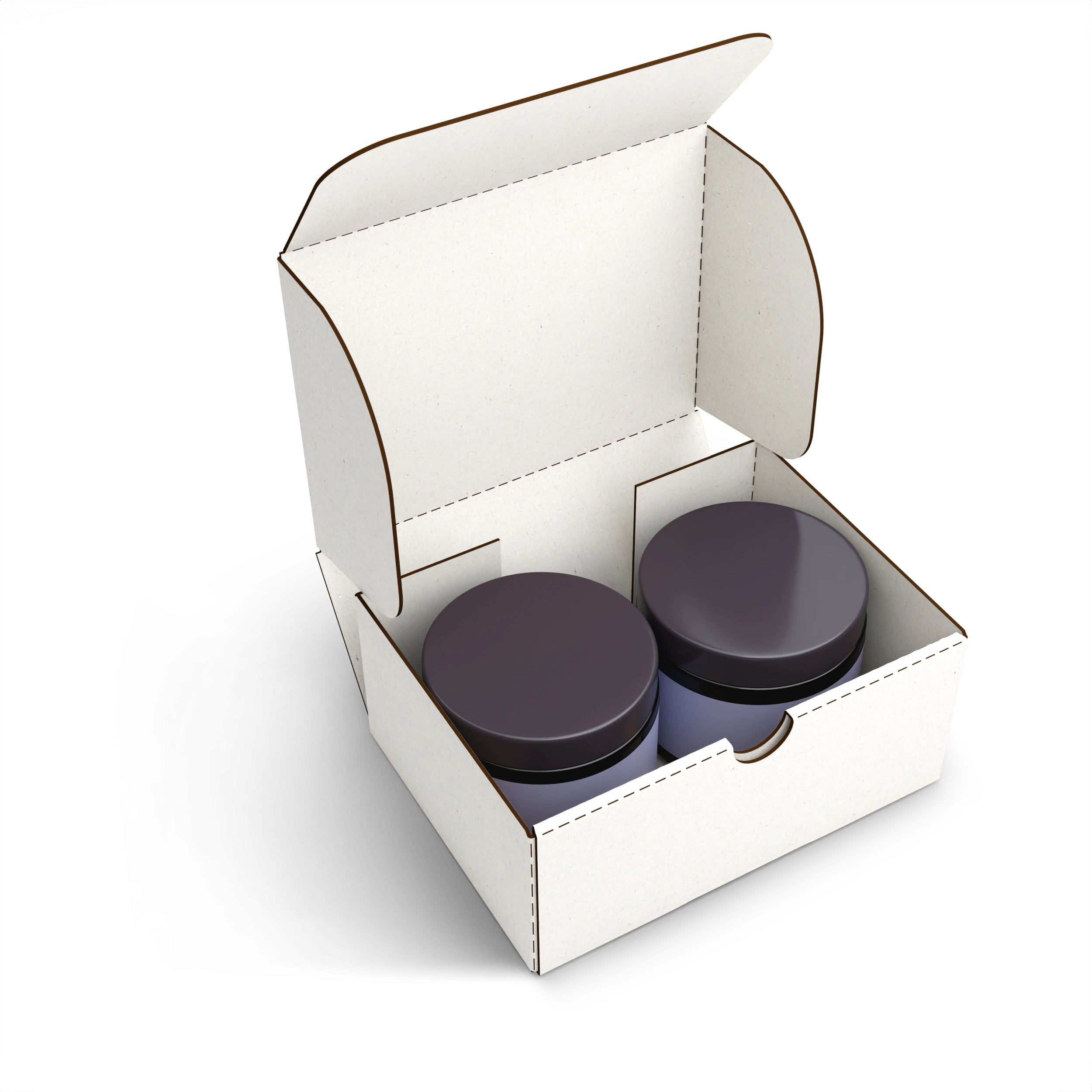 Самосборная коробка с откидной крышкой