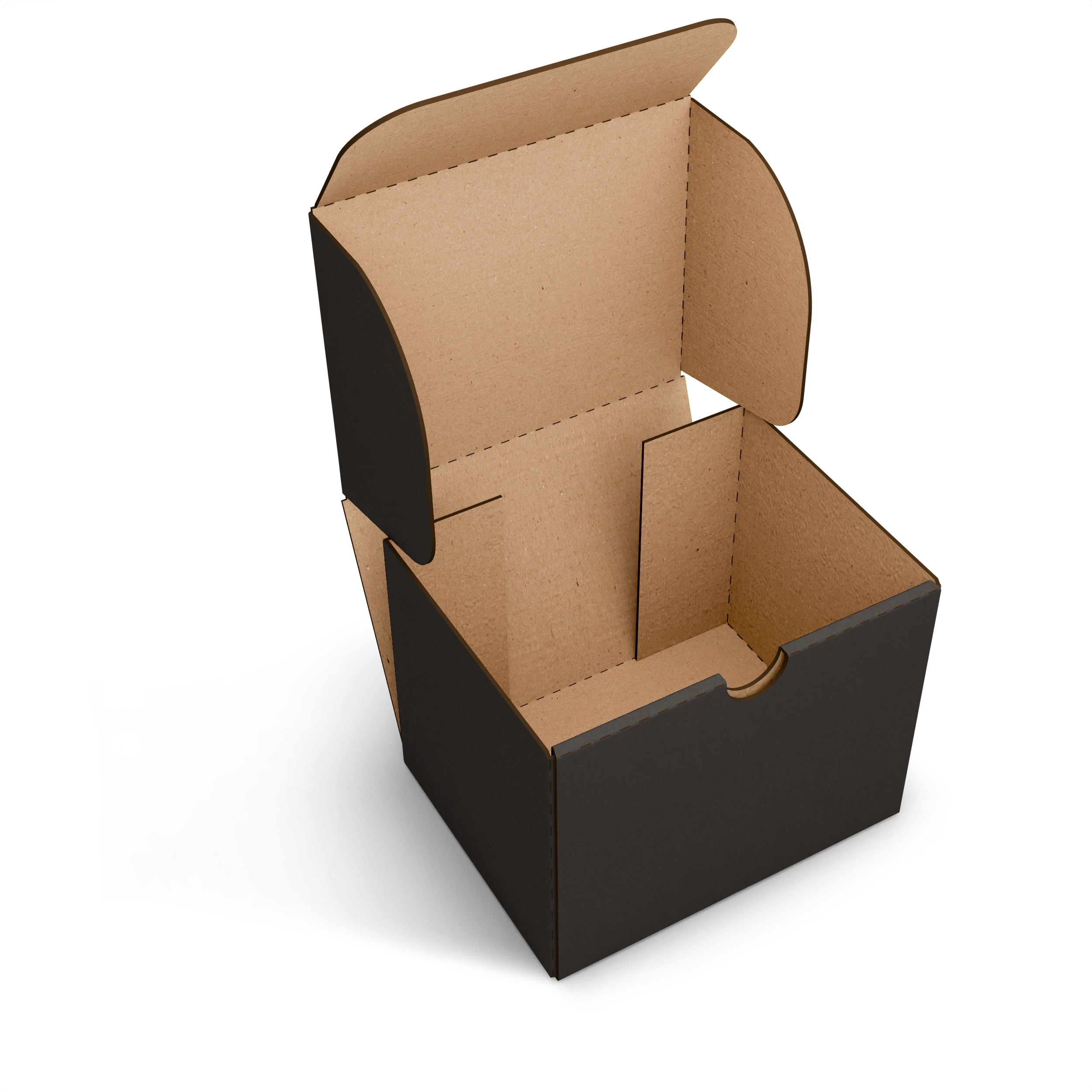 Самосборная коробка с откидной крышкой