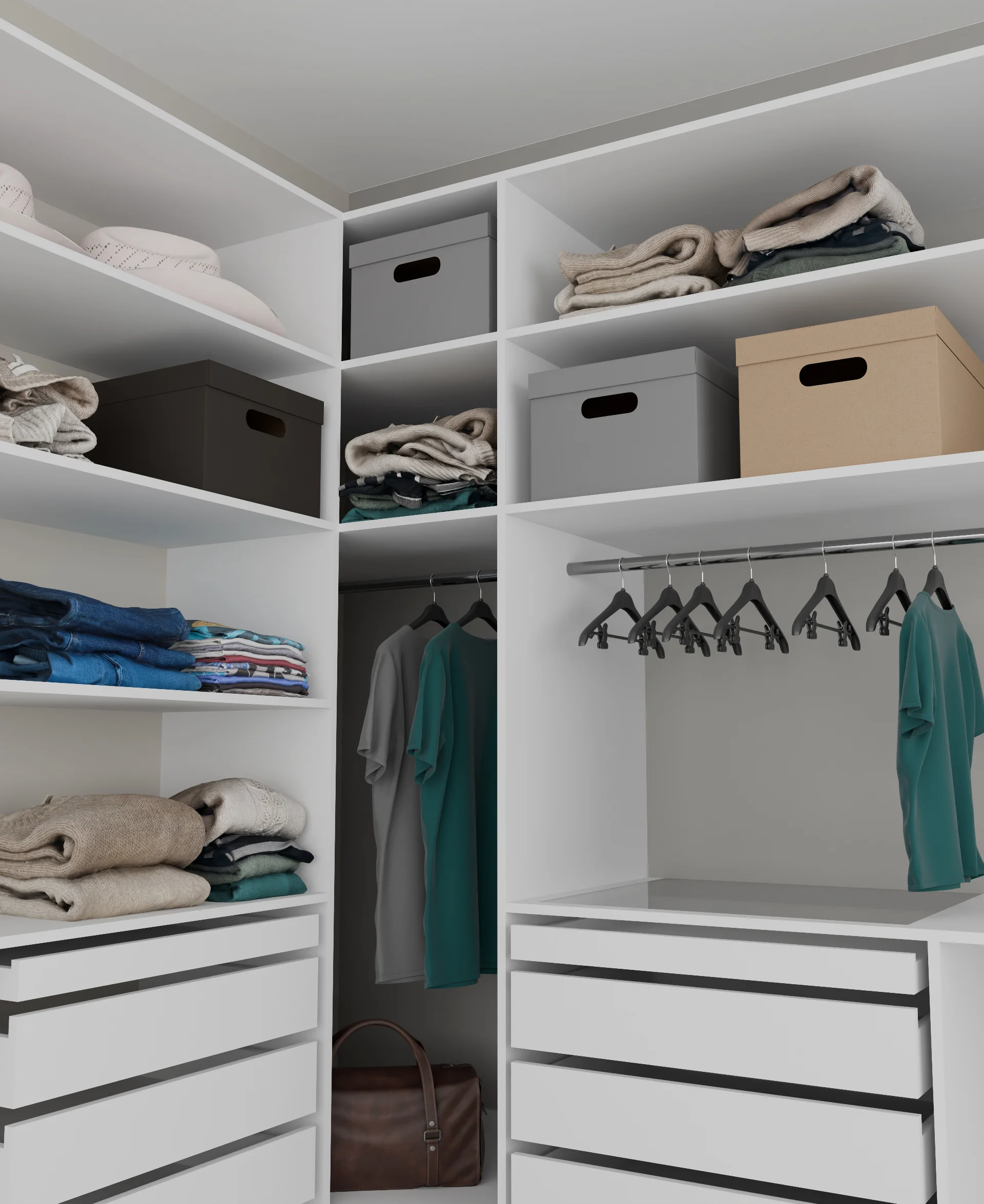 Коробка для хранения со складным дном