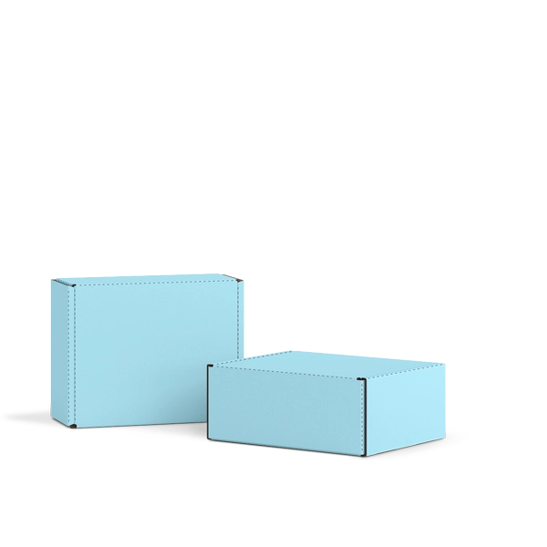 Самосборная коробка FEFCO 0427 | Т24Е | PANTONE 290 U | PANTONE 197 U | НЕБО-РОЗОВЫЙ