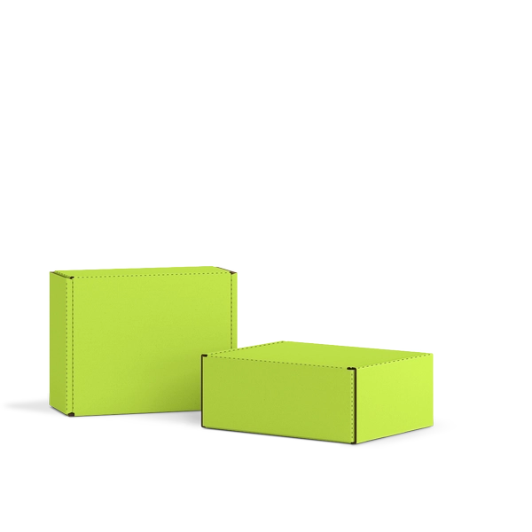 Самосборная коробка FEFCO 0427 | Т23Е | PANTONE 389 U | ЛАЙМ