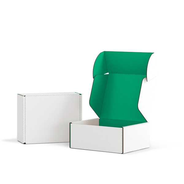 Самосборная коробка FEFCO 0427 | Т24Е | PANTONE 347 U | БЕЛЫЙ-ЗЕЛЕНЫЙ