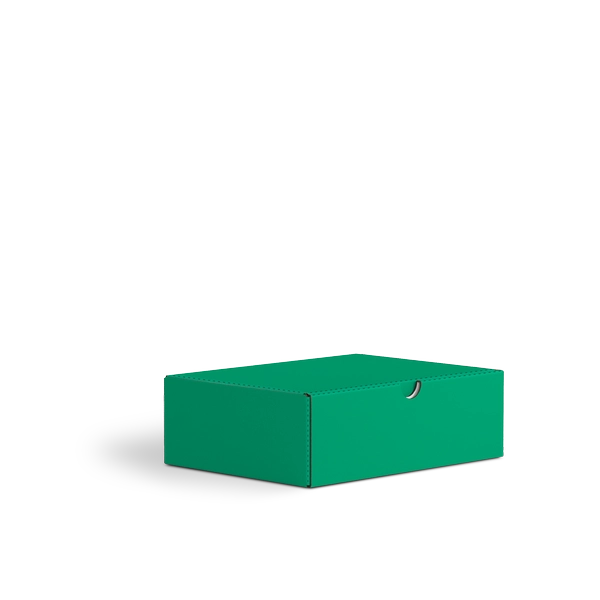 Коробка с откидной крышкой FEFCO 0426 | Т24Е | PANTONE 347 U | ЗЕЛЕНЫЙ-БЕЛЫЙ
