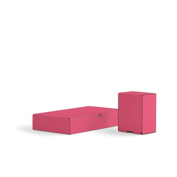 Коробка с откидной крышкой FEFCO 0426 | Т24Е | PANTONE 205 U | ЯГОДНЫЙ-БЕЛЫЙ