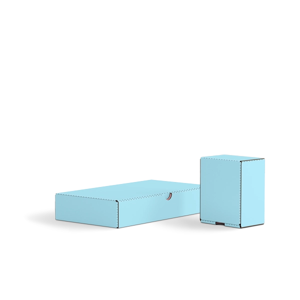 Коробка с откидной крышкой FEFCO 0426 | Т24Е | PANTONE 290 U | PANTONE 197 U | БЕЛЫЙ-БЕЛЫЙ