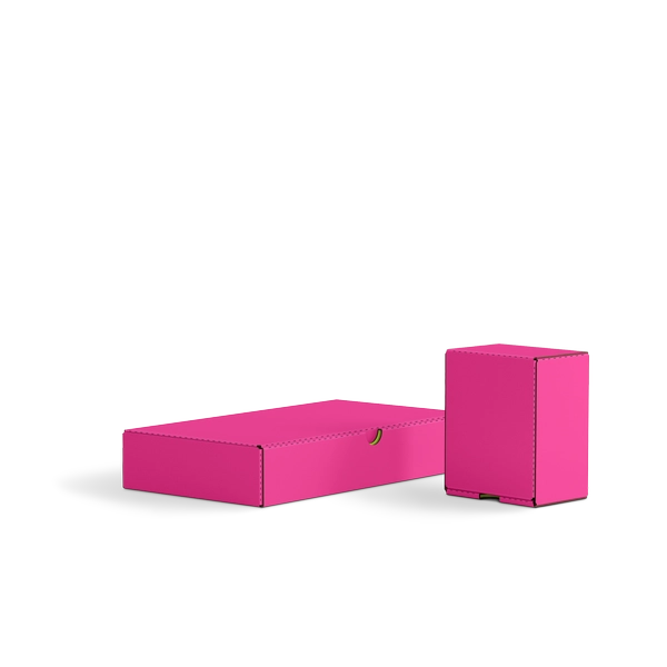 Коробка с откидной крышкой FEFCO 0426 | Т24Е | PANTONE PHODAMINE RED U | PANTONE 389 U | БАРБИ-ЛАЙМ