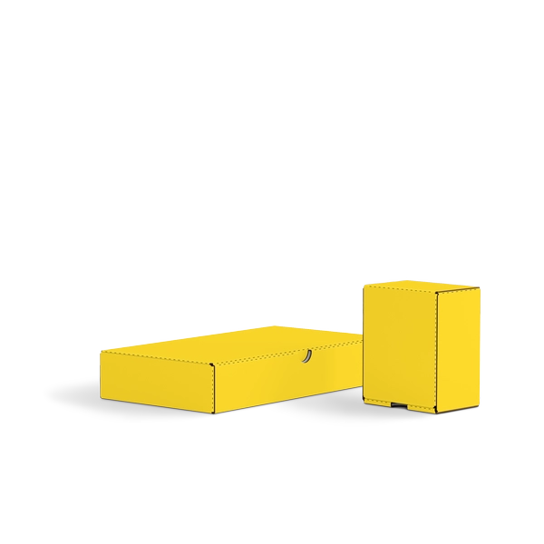 Коробка с откидной крышкой FEFCO 0426 | Т24Е | PANTONE PROCESS YELLOW U | ЖЕЛТЫЙ-БЕЛЫЙ