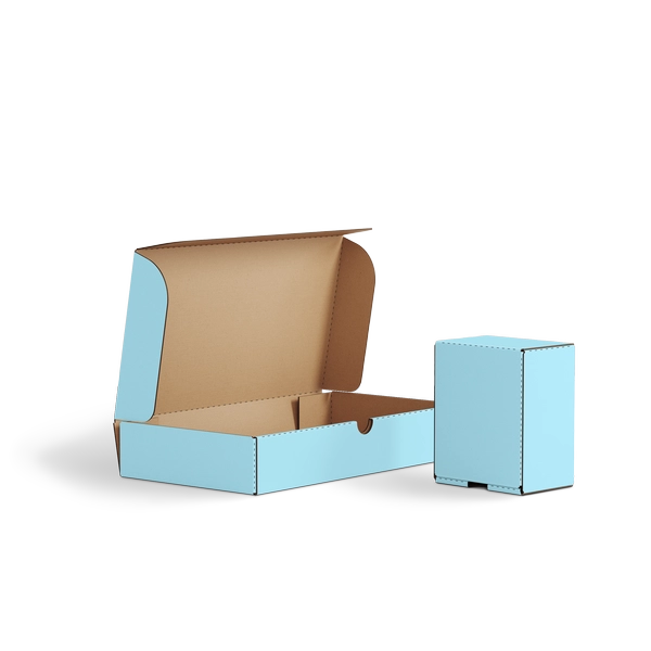 Коробка с откидной крышкой FEFCO 0426 | Т23Е | PANTONE 290 U | НЕБО