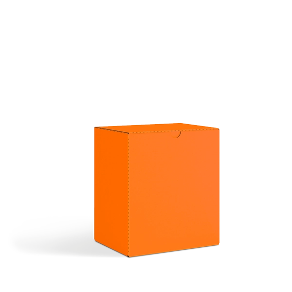 Коробка со складным дном FEFCO 0215 | Т24Е | PANTONE 1505 U | ОРАНЖЕВЫЙ-БЕЛЫЙ