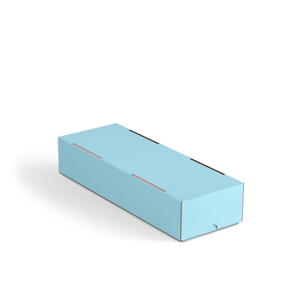 Коробка крышка-дно FEFCO 0330 | Т24Е | PANTONE 290 U | PANTONE 197 U | НЕБО-РОЗОВЫЙ