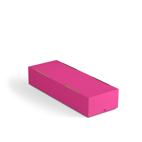 Коробка крышка-дно FEFCO 0330 | Т24Е | PANTONE PHODAMINE RED U | PANTONE 389 U | БАРБИ-ЛАЙМ