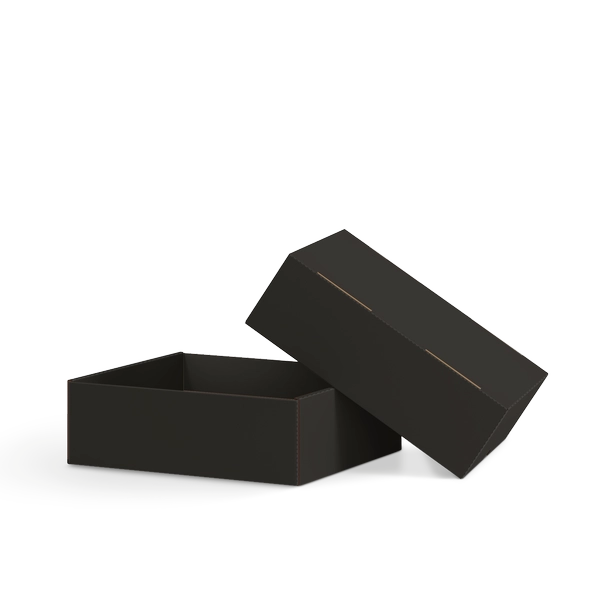 Коробка крышка-дно FEFCO 0330 | Т24Е | PANTONE BLACK U | ЧЕРНЫЙ-ЧЕРНЫЙ
