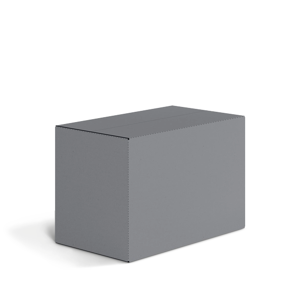 Четырехклапанная коробка FEFCO 0201 | Т24Е | PANTONE COOL GREY 8 U | СЕРЫЙ-БЕЛЫЙ
