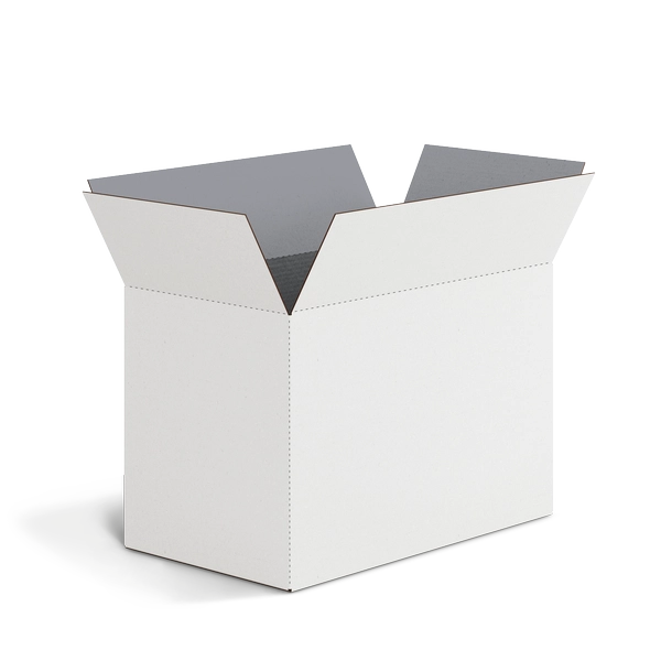 Четырехклапанная коробка FEFCO 0201 | Т24Е | PANTONE COOL GREY 8 U | БЕЛЫЙ-СЕРЫЙ